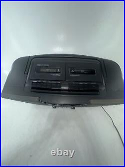 Sharp WQ-CH600 Retro Portable Dual Cassette & CD BOOMBOX CD Player Not Working