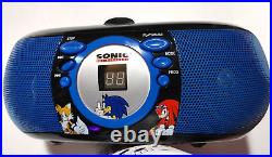 Sonic the Hedgehog Jazwares Portable Boombox CD Player & Radio Tested Working