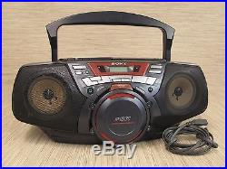 Sony Black CFD-G50 Boombox Portable CD Cassette Player Recorder Radio Stereo
