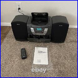 Sony Boombox Am Fm Stereo & CD Player & Radio Cassette Recorder CFD-ZW165