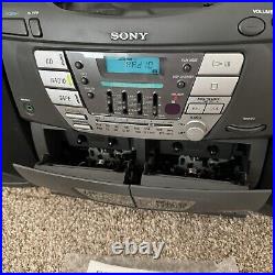 Sony Boombox Am Fm Stereo & CD Player & Radio Cassette Recorder CFD-ZW165