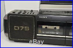 Sony Boombox CD Player AM FM Radio Portable Single Cassette Mega Bass CFD-D75