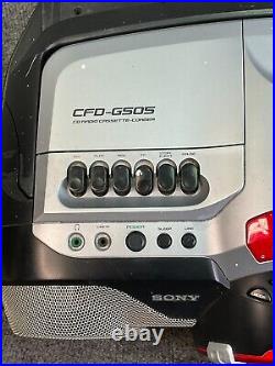 Sony Boombox CFD-G505 CD Radio Cassette Recorder Player Xplod Power Drive Woofer