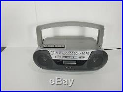 Sony Boombox CFD-S05 CD Player Radio Stereo Cassette Tape Mega Bass Portable
