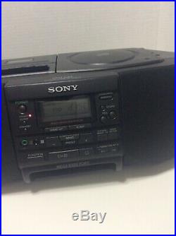 Sony Boombox CFD-S33 AM FM Radio CD Portable Cassette Tape Player Mega Bass