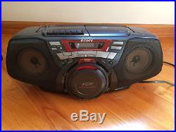 Sony Boombox Portable Cassette CD Player FM AM Stereo Radio CFD-G50 PDW Woofer