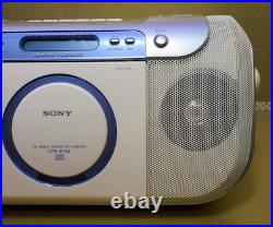 Sony Boombox Stereo CD AM/FM Radio Tape Player Recorder Retro -see video