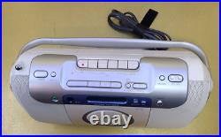 Sony Boombox Stereo CD AM/FM Radio Tape Player Recorder Retro -see video