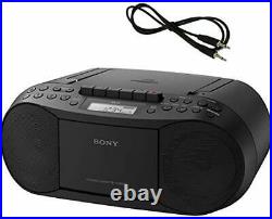 Sony CD Player Portable Boombox with AM/FM Radio & Cassette Tape Player Plus