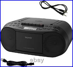 Sony CD Player Portable Boombox with AM/FM Radio Cassette Tape Player Plus A A