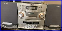 Sony CD Radio Cassette Boombox CFD-ZW755 Vintage Works Excellent Sounds Great