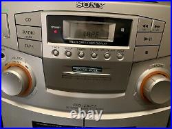 Sony CD Radio Cassette Boombox CFD-ZW755 Vintage Works Excellent Sounds Great