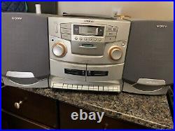 Sony CD Radio Cassette Boombox CFD-ZW755 Vintage Works Excellent Sounds Great