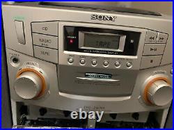 Sony CD Radio Cassette Boombox CFD-ZW755 Vintage Works Excellent Sounds Great