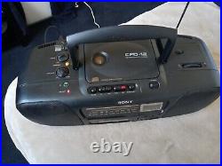 Sony CFD-12 Stereo boombox combo cd cassette radio am fm Withpower Cord