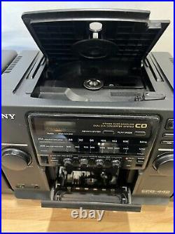 Sony CFD 442 boombox portable Shelf CD player radio cassette, sounds great VTG