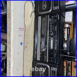 Sony CFD-444 Boombox AM/FM Stereo Cassette Compact Disc Player Tested Working Sony CFD-444 Boombox AM/FM Stereo Cassette Compact Disc Player Tested Working