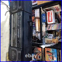 Sony CFD-444 Boombox AM/FM Stereo Cassette Compact Disc Player Tested Working Sony CFD-444 Boombox AM/FM Stereo Cassette Compact Disc Player Tested Working