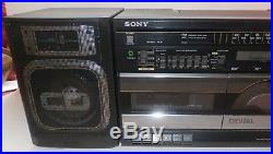 Sony CFD-444 Portable Bookshelf Stereo Radio, Cassette Player, CD Player Vintage
