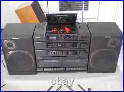 Sony CFD 460 boombox style portable CD player radio cassette, very clean