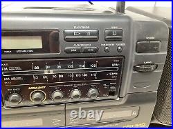 Sony CFD-540 Portable Stereo Boombox AM FM Radio CD Player Dual Cassette Tape