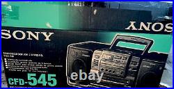 Sony CFD-545 AM/FM Radio Double Deck Cassette Player Corder Mega Boombox Retro