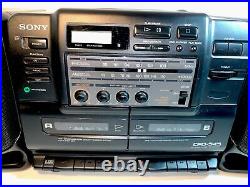 Sony CFD-545 AM/FM Radio Double Deck Cassette Player Corder Mega Boombox Retro