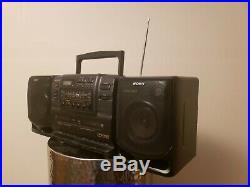 Sony CFD-550 Boombox CD/ Radio/Portable Dual Cassette Player