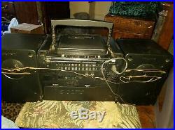 Sony CFD-550 Boombox CD Radio Portable Dual Cassette Player Vintage & 2 Speakers