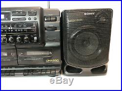 Sony CFD-550 Boombox CD/ Radio/Portable Dual Cassette Player Vintage Stereo 90's