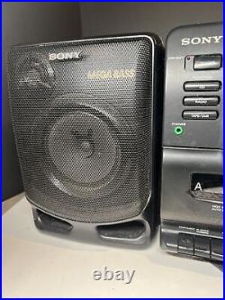 Sony CFD-550 Portable Stereo Boombox AM FM Radio CD Player Dual Cassette READ