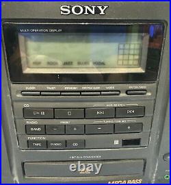 Sony CFD-580 CD Radio Cassette Corder Boombox With Remote All Tested & Working