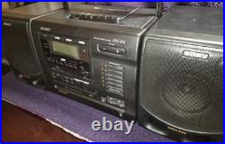 Sony CFD-610 6 Disc Changer Cassette Boombox Speakers Set EXCELLENT CONDITION