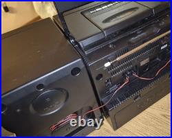 Sony CFD-610 6 Disc Changer Cassette Boombox Speakers Set EXCELLENT CONDITION