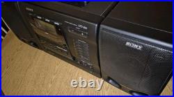 Sony CFD-610 6 Disc Changer Cassette Boombox Speakers Set EXCELLENT CONDITION