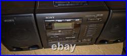 Sony CFD-610 6 Disc Changer Cassette Boombox Speakers Set EXCELLENT CONDITION