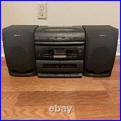 Sony CFD-646 Boombox CD Changer Tape Player Radio With Remote Compact Stereo