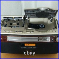 Sony CFD-A100TV CD Radio Cassette Player Portable Stereo Boombox AM/FM Woodgrain