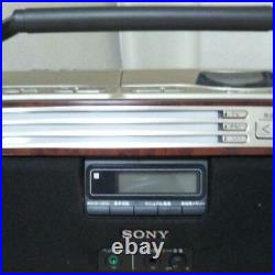 Sony CFD-A100TV CD Radio Cassette Player Portable Stereo Boombox AM/FM Woodgrain