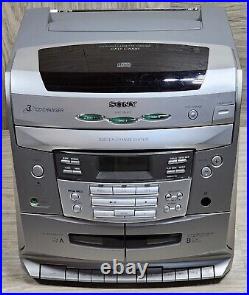 Sony CFD-C1000 Boombox 3 CD Changer Dual Cassette AM/FM No Remote TESTED