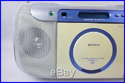 Sony CFD-E100 Portable CD AM/FM Radio Cassette Player Recorder Boombox CD-R/RW