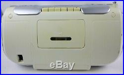 Sony CFD-E100 Portable CD AM/FM Radio Cassette Player Recorder Boombox CD-R/RW