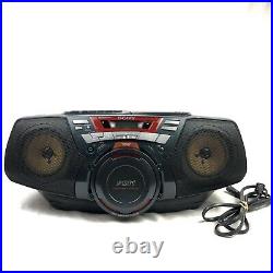 Sony CFD-G50 Boombox CD Radio Cassette Player Woofer Portable Tested Works