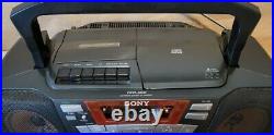 Sony CFD-G50 CD Player Cassette Recorder Portable Boombox AM FM Radio TESTED EUC
