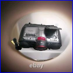 Sony CFD-G500 CPDWithRadio/Cassette Boombox Metallic Silver/Red Front &? Cord