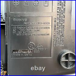 Sony CFD-G505 Xplod Boom Box Mega Bass AM FM Radio CD Cassette NO ANTENNA