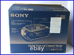 Sony CFD-S01 Boombox CD Player Radio Stereo Cassette Tape Portable New Open Box