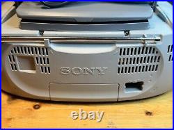 Sony CFD-S01 CD Cassette AM/FM Radio Portable Boombox Stereo New Tested