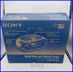 Sony CFD-S01 CD Cassette AM/FM Radio Portable Boombox Stereo Player NEW Open Box