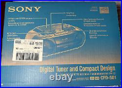 Sony CFD-S01 CD Cassette AM/FM Radio Portable Boombox Stereo Player Open Box